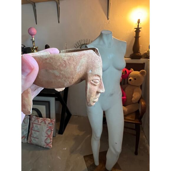 Vintage ashtray, masks faces ancient Retro - Picture 9 of 13